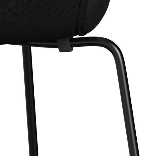 Fritz Hansen 3107 Chair Full Upholstery, Black/Fame Grey (F60051)