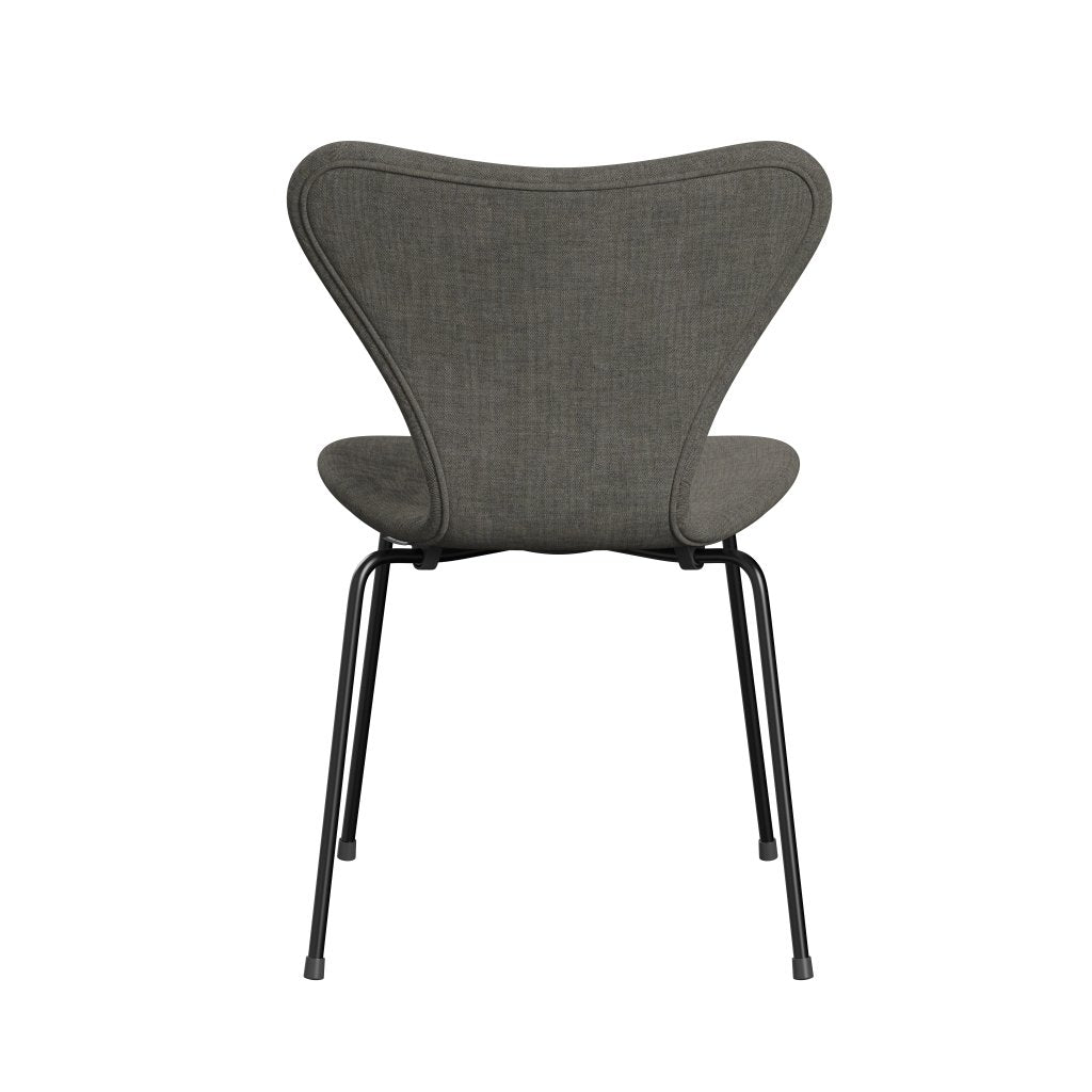 Fritz Hansen 3107 Chair Full Upholstery, Black/Remix Concrete