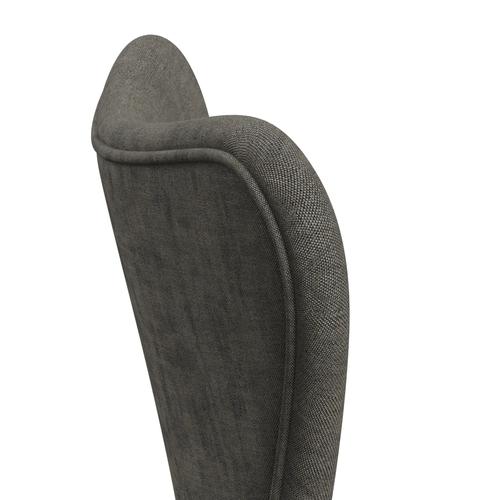 Fritz Hansen 3107 židle plné čalounění, Black/Remix Concrete