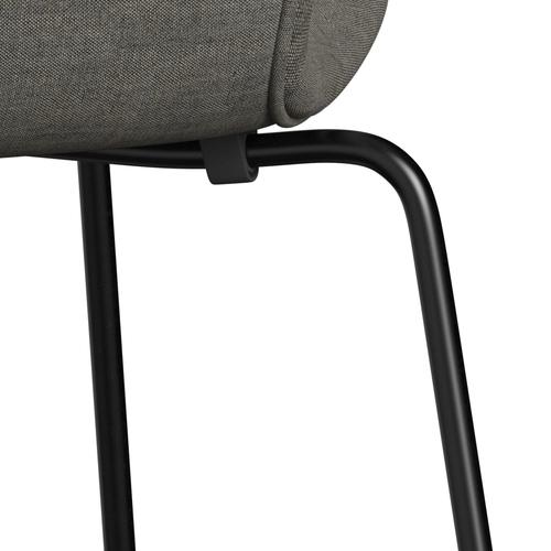 Fritz Hansen 3107 Chair Full Upholstery, Black/Remix Concrete