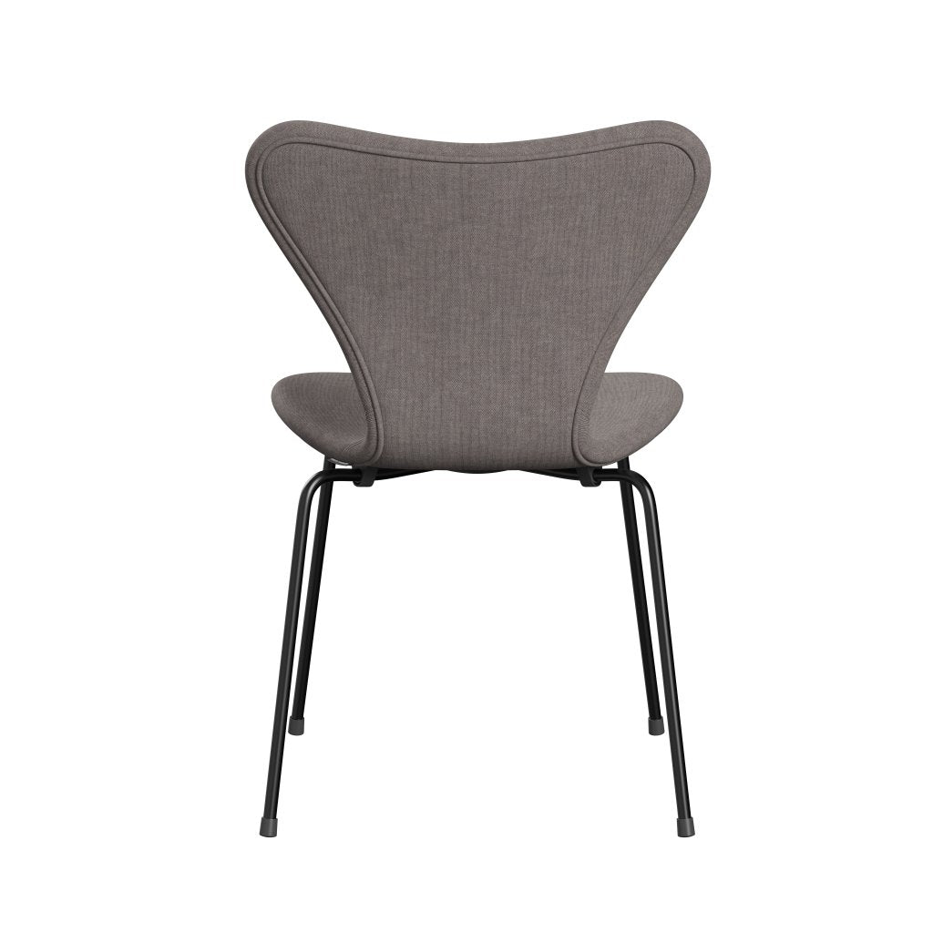 Fritz Hansen 3107 Chair Full Upholstery, Black/Remix Dark Grey (Rem136)