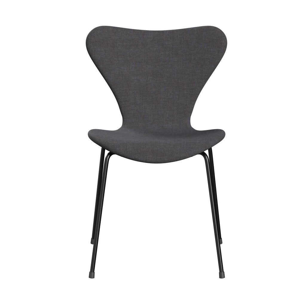 Fritz Hansen 3107 Chair Full Upholstery, Black/Remix Dark Grey (Rem266)