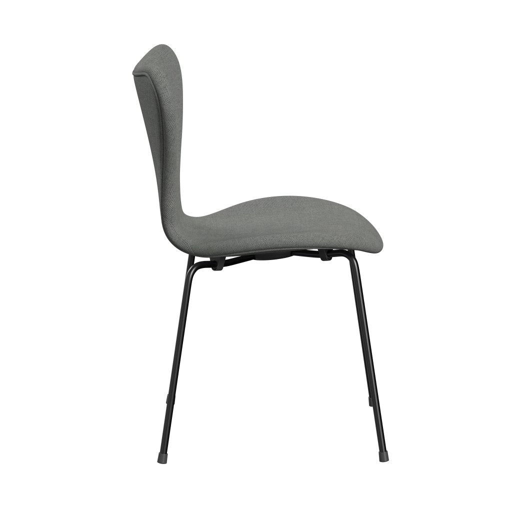 Fritz Hansen 3107 židle plné čalounění, černá/sunniva 2 šedá