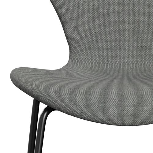 Fritz Hansen 3107 Chair Full Upholstery, Black/Sunniva 2 Grey