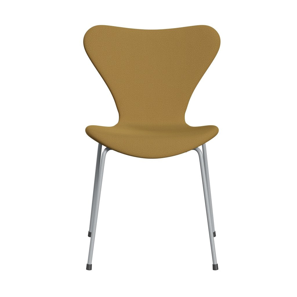 Fritz Hansen 3107 Chair Full Upholstery, Silver Grey/Capture Mustard Light