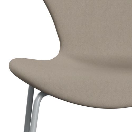 Fritz Hansen 3107 Chair Full Upholstery, Silver Grey/Comfort White Grey