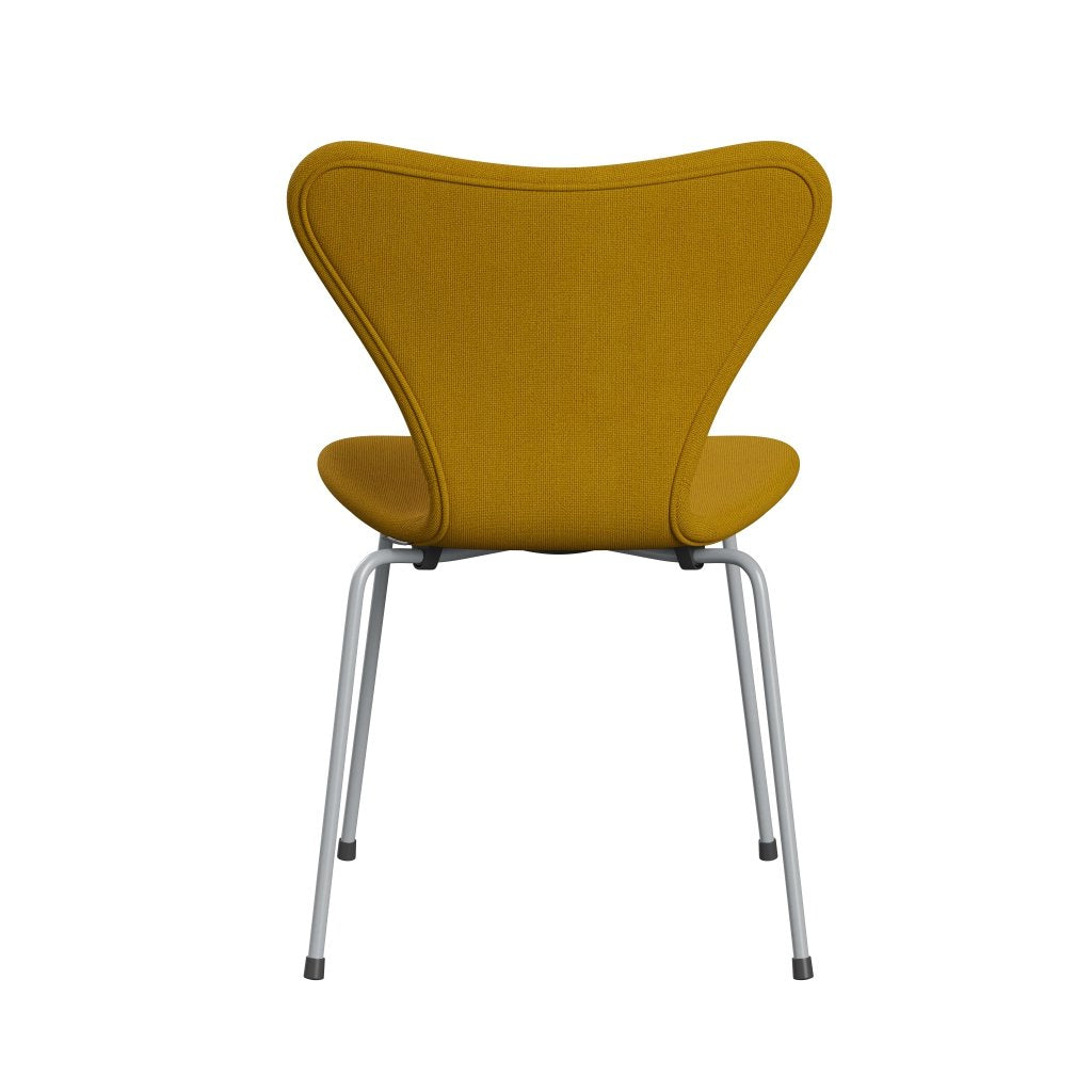 Fritz Hansen 3107 Chair Full Upholstery, Silver Grey/Hallingdal Mustard