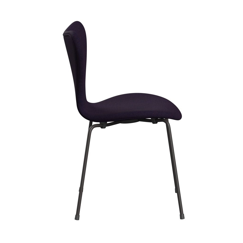 Fritz Hansen 3107 Chair Full Upholstery, Warm Graphite/Canvas Navy Blue