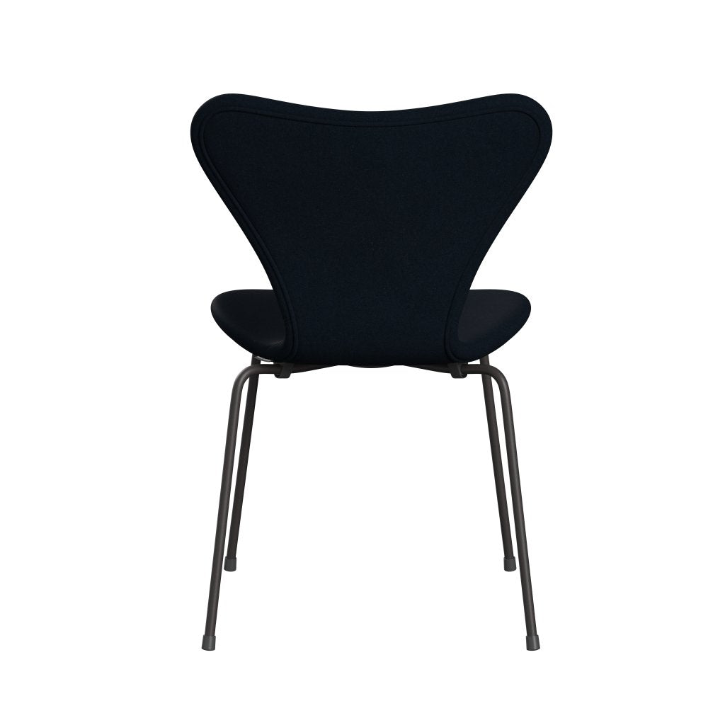 Fritz Hansen 3107 Chair Full Upholstery, Warm Graphite/Divina Dark Blue