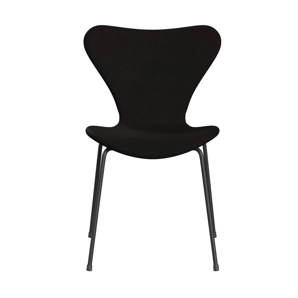 Fritz Hansen 3107 Chair Full Upholstery, Warm Graphite/Divina Dark Brown (Div384)