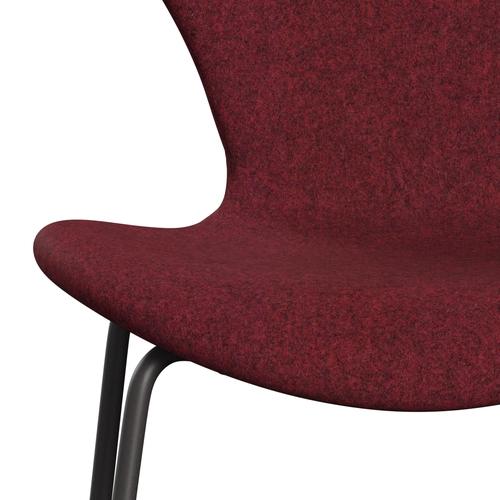 Fritz Hansen 3107 židle plné čalounění, teplý grafit/divina MD Raspberry