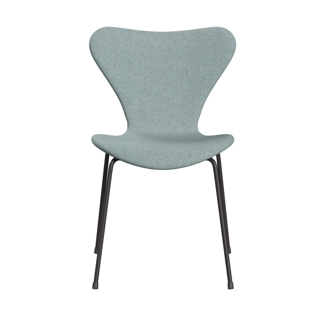 Fritz Hansen 3107 Chair Full Upholstery, Warm Graphite/Divina Md Mint