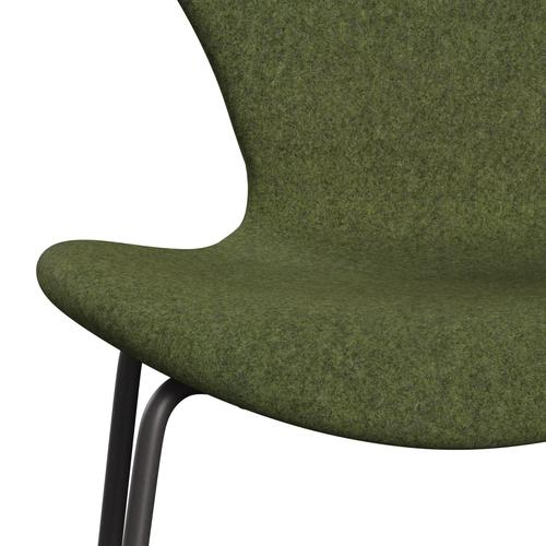 Fritz Hansen 3107 židle plné čalounění, teplý grafit/Divina MD Wintergreen