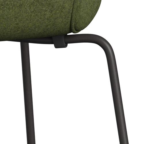 Fritz Hansen 3107 židle plné čalounění, teplý grafit/Divina MD Wintergreen