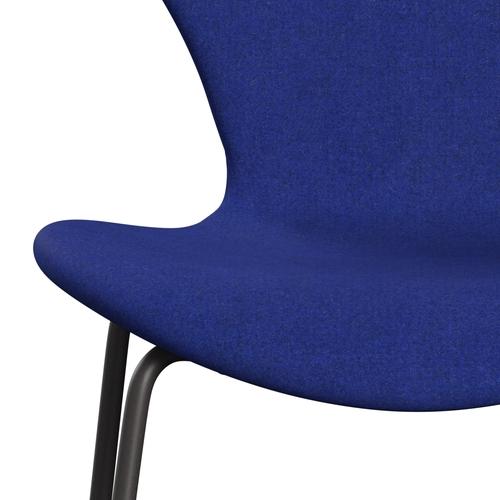 Fritz Hansen 3107 Chair Full Upholstery, Warm Graphite/Divina Melange Blue