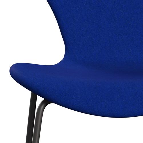 Fritz Hansen 3107 Chair Full Upholstery, Warm Graphite/Divina Melange Electric Blue