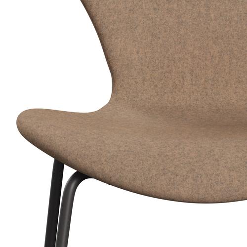 Fritz Hansen 3107 Chair Full Upholstery, Warm Graphite/Divina Melange Grey Nude