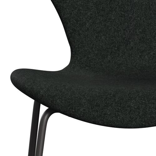 Fritz Hansen 3107 židle plné čalounění, teplý grafit/divina melange sůl a pepř