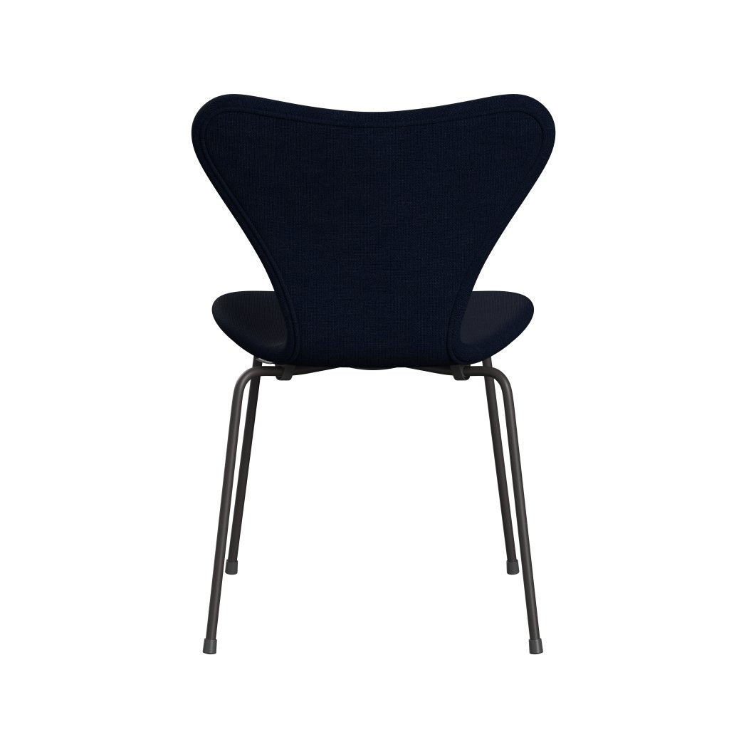 Fritz Hansen 3107 Židle plné čalounění, teplý grafit/hallingdal Royal Blue