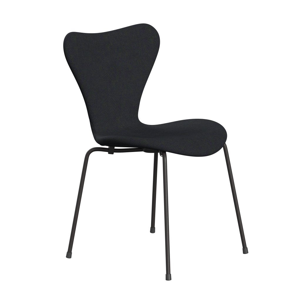 Fritz Hansen 3107 židle plné čalounění, teplý grafit/Hallingdal Violet/Green