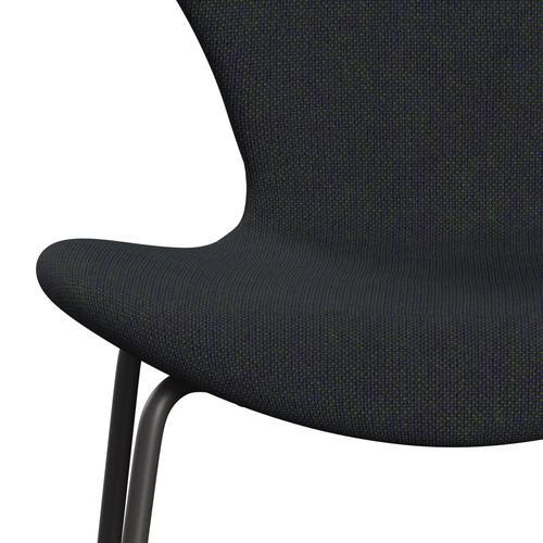 Fritz Hansen 3107 židle plné čalounění, teplý grafit/Hallingdal Violet/Green