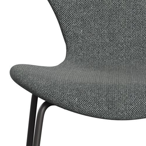 Fritz Hansen 3107 židle plné čalounění, teplý grafit/hallingdal bílá černá