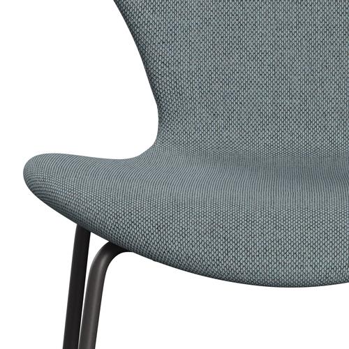 Fritz Hansen 3107 Chair Full Upholstery, Warm Graphite/Re Wool Light Blue/Natural