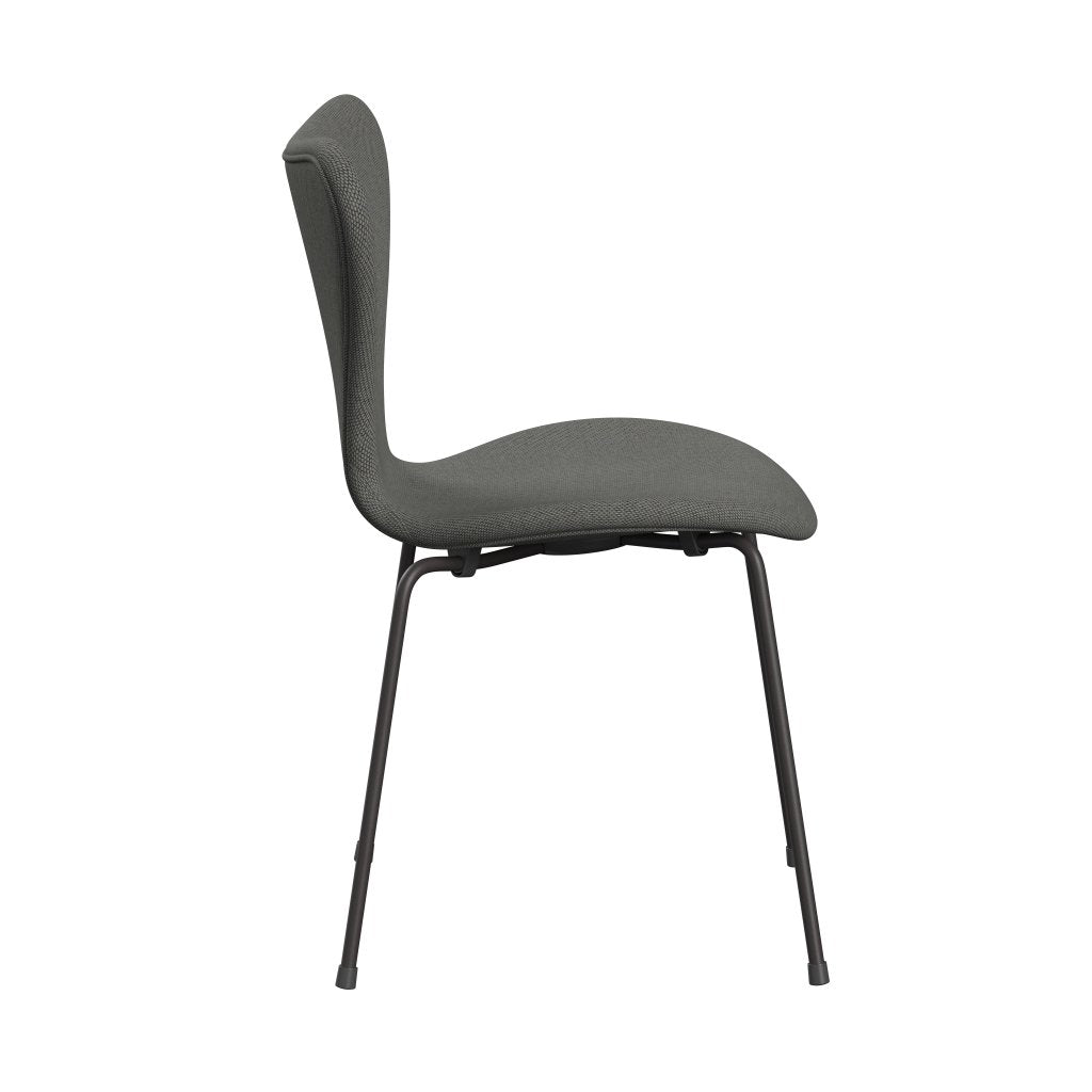 Fritz Hansen 3107 Židle plné čalounění, teplý grafit/re vlna Taupe/Natural