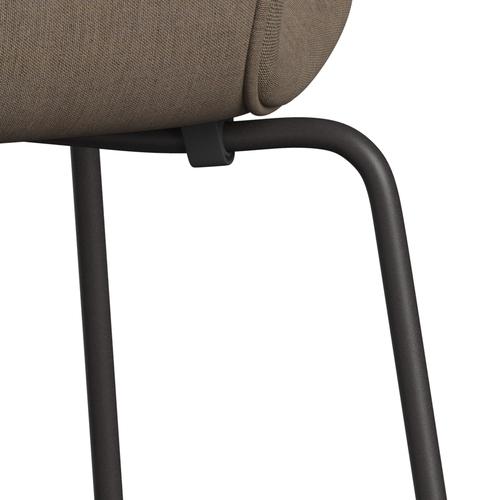 Fritz Hansen 3107 židle plné čalounění, teplý grafit/remix beige (Rem233)