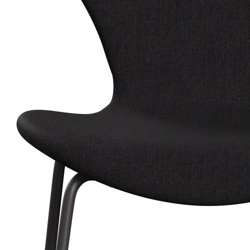 Fritz Hansen 3107 Chair Full Upholstery, Warm Graphite/Remix Dark Blue Aubergine