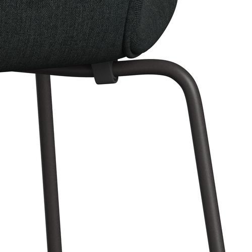 Fritz Hansen 3107 Chair Full Upholstery, Warm Graphite/Remix Dark Blue Grey