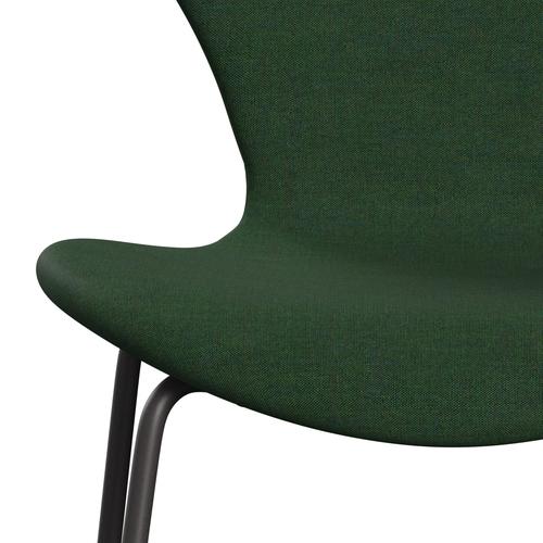 Fritz Hansen 3107 Chair Full Upholstery, Warm Graphite/Remix Grass Green