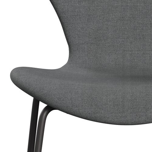 Fritz Hansen 3107 židle plné čalounění, teplý grafit/remix Grey (REM143)