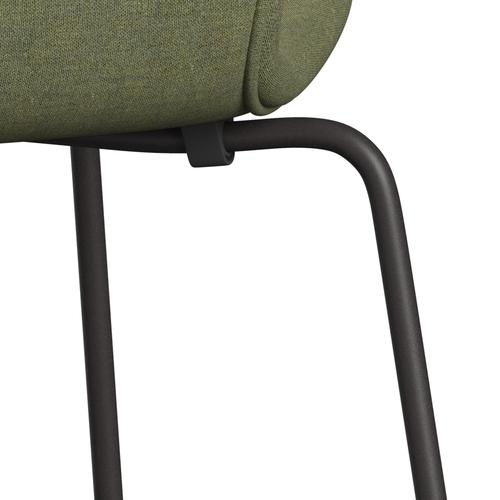 Fritz Hansen 3107 Chair Full Upholstery, Warm Graphite/Remix Green