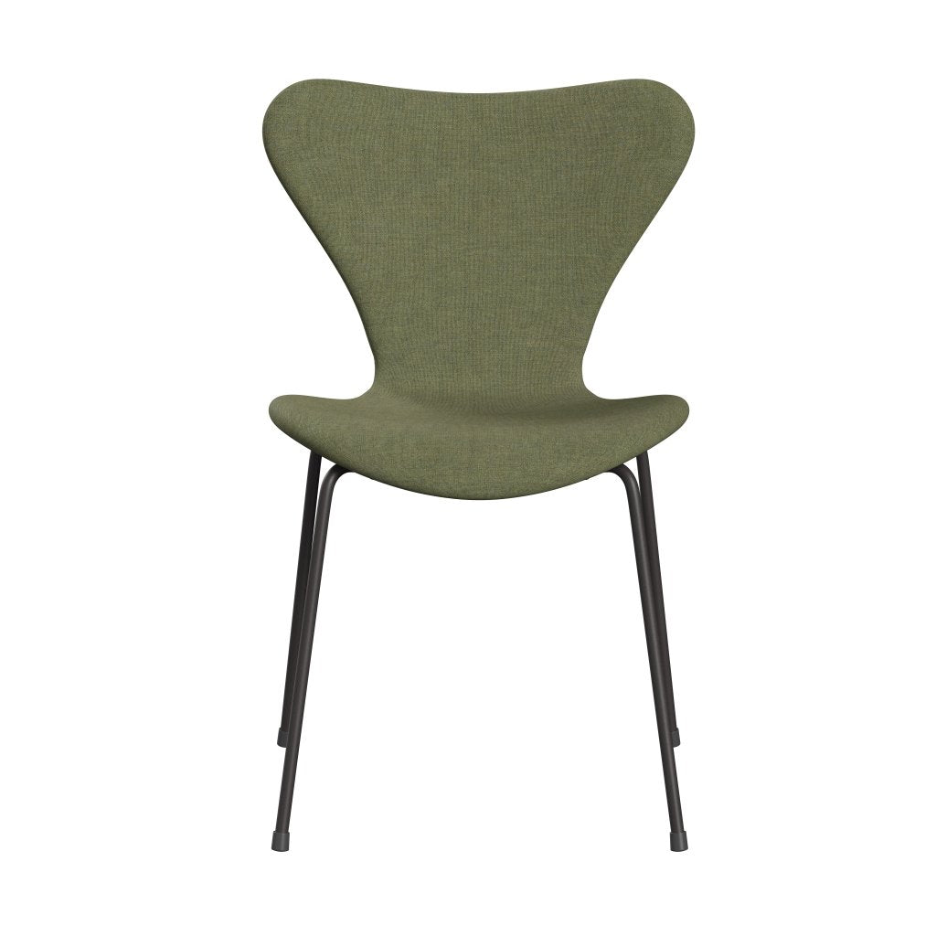 Fritz Hansen 3107 Chair Full Upholstery, Warm Graphite/Remix Green