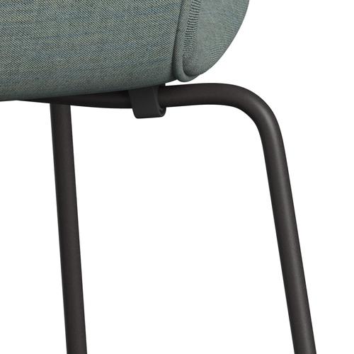 Fritz Hansen 3107 Chair Full Upholstery, Warm Graphite/Remix Green/Grey