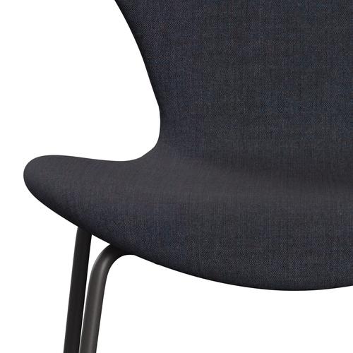 Fritz Hansen 3107 Židle plné čalounění, teplý grafit/remix denim modrá