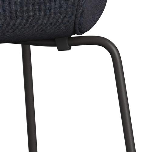 Fritz Hansen 3107 Židle plné čalounění, teplý grafit/remix denim modrá