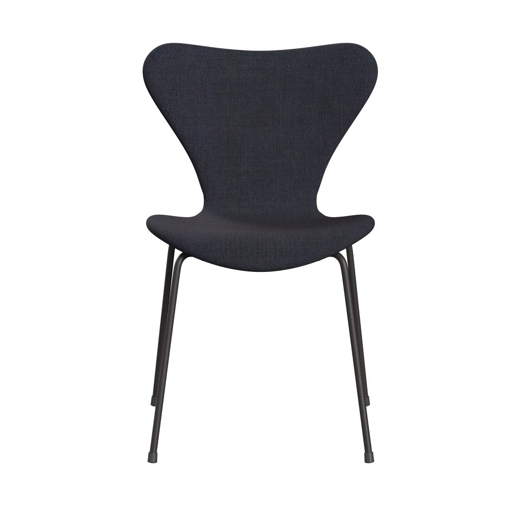 Fritz Hansen 3107 Židle plné čalounění, teplý grafit/remix denim modrá