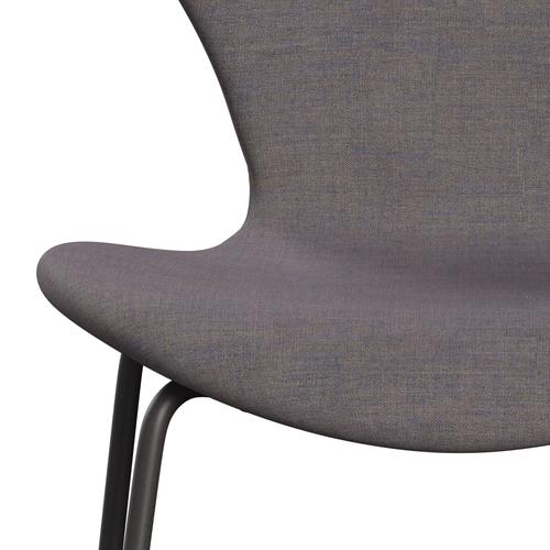 Fritz Hansen 3107 Chair Full Upholstery, Warm Graphite/Remix Pink Blue