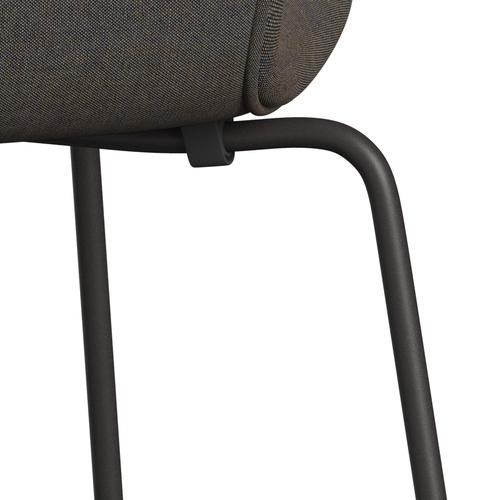 Fritz Hansen 3107 Chair Full Upholstery, Warm Graphite/Remix Rust Blue