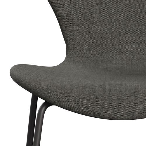 Fritz Hansen 3107 Chair Full Upholstery, Warm Graphite/Remix Black & White