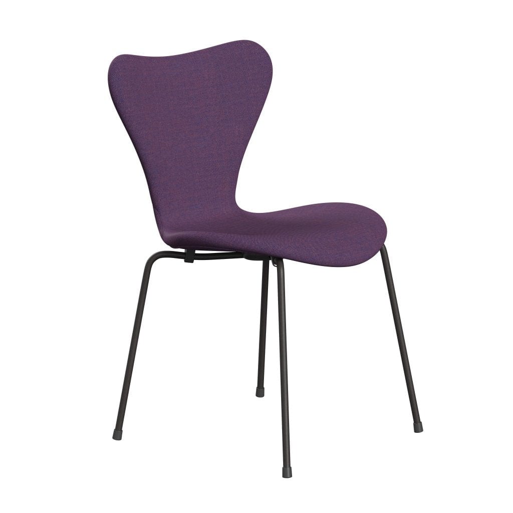 Fritz Hansen 3107 Chair Full Upholstery, Warm Graphite/Remix Violet