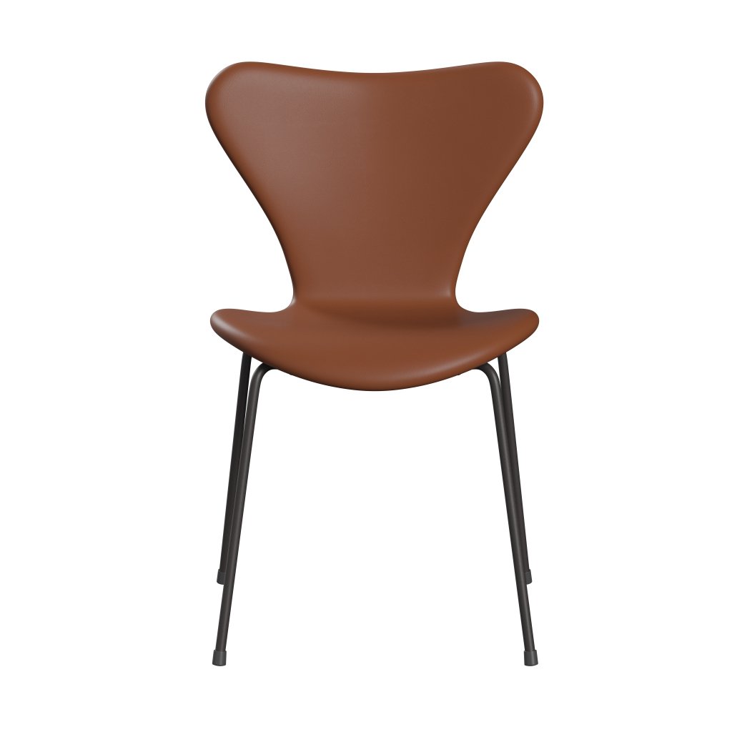 Fritz Hansen 3107 Chair Full Upholstery, Warm Graphite/Soft Cognac