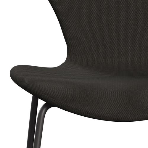 Fritz Hansen 3107 Židle plné čalounění, teplá grafita/Steelcut Brown