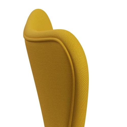 Fritz Hansen 3107 Chair Full Upholstery, Warm Graphite/Steelcut Yellow