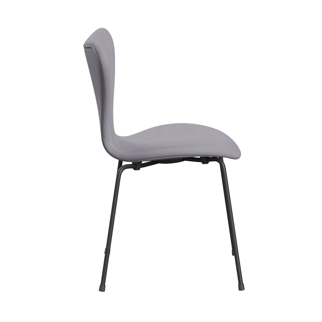 Fritz Hansen 3107 Židle plné čalounění, teplé grafitové/Steelcut Sibry Grey Light