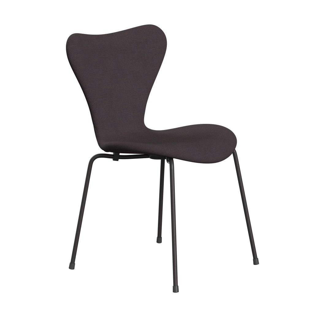 Fritz Hansen 3107 Židle plné čalounění, teplé grafitové/Steelcut trio Brown