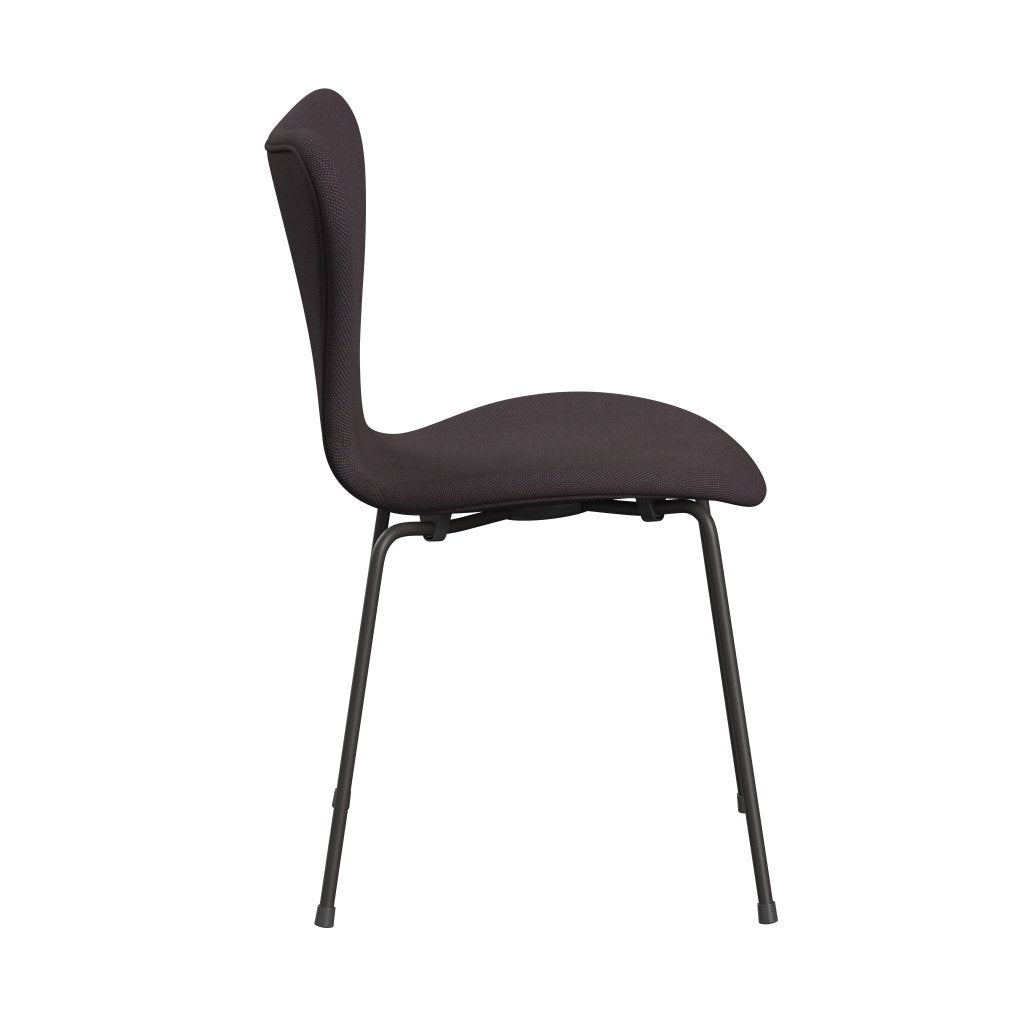 Fritz Hansen 3107 Židle plné čalounění, teplé grafitové/Steelcut trio Brown