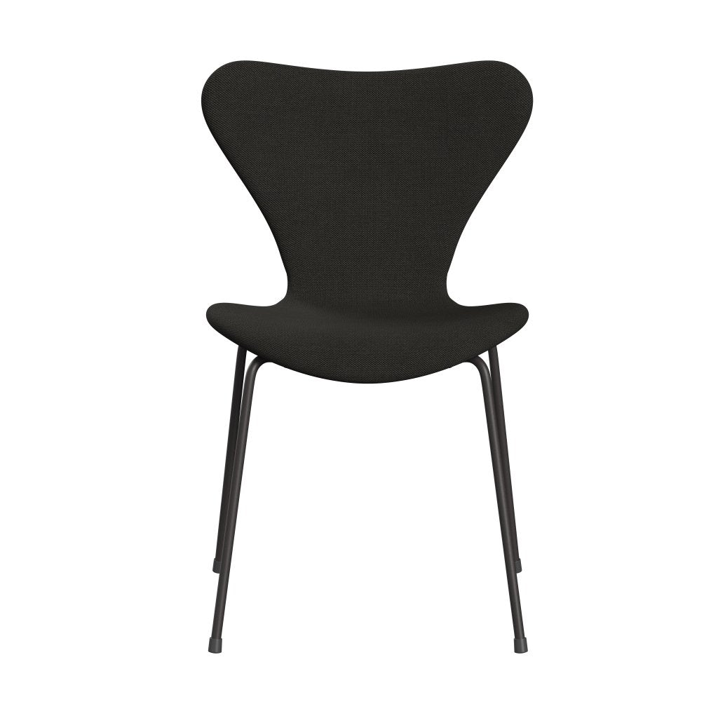 Fritz Hansen 3107 Chair Full Upholstery, Warm Graphite/Steelcut Trio Dark Brown